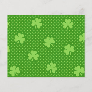 Prospectus 11,4 Cm X 14,2 Cm Modèle de trèfle de trèfle vert Saint Patricks Day