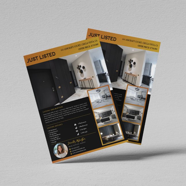 Prospectus 11,4 Cm X 14,2 Cm Modern Real Estate | Luxury Property  (Créateur téléchargé)