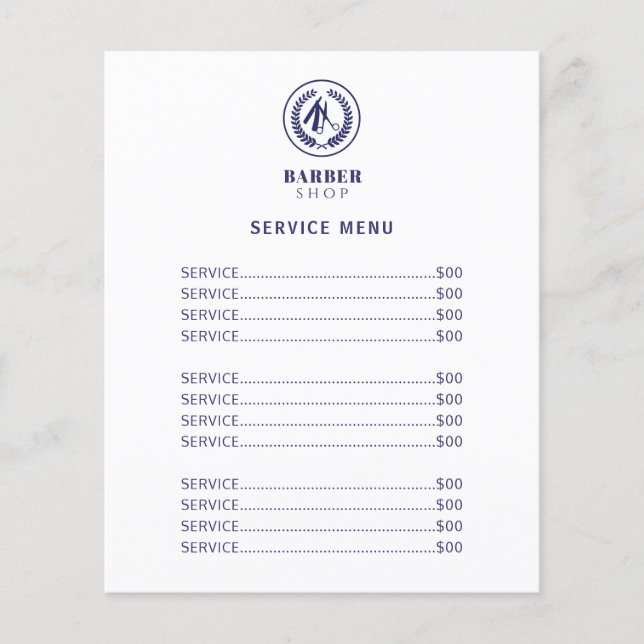 Prospectus 11,4 Cm X 14,2 Cm Moderne élégant salon prix services flyer (Devant)