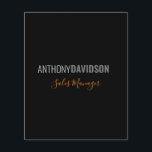 Prospectus 11,4 Cm X 14,2 Cm Moderne minimaliste élégant professionnel noir gri<br><div class="desc">Design professionnel moderne propre et simple.</div>