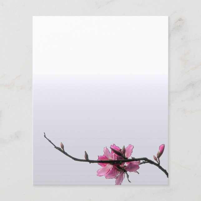 Prospectus 11,4 Cm X 14,2 Cm Moderne Zen Spring Floral Business Flyer personnal (Devant)
