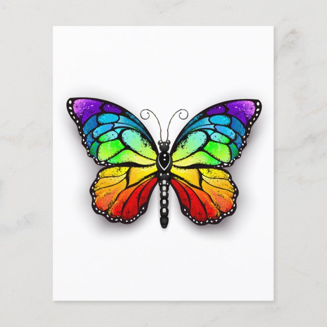 Prospectus 11,4 Cm X 14,2 Cm Monarque papillon arc-en-ciel (Devant)