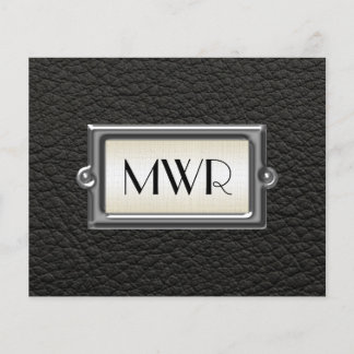 Prospectus 11,4 Cm X 14,2 Cm Monogramme 3-Lettre Executive Hommes Personnalisé