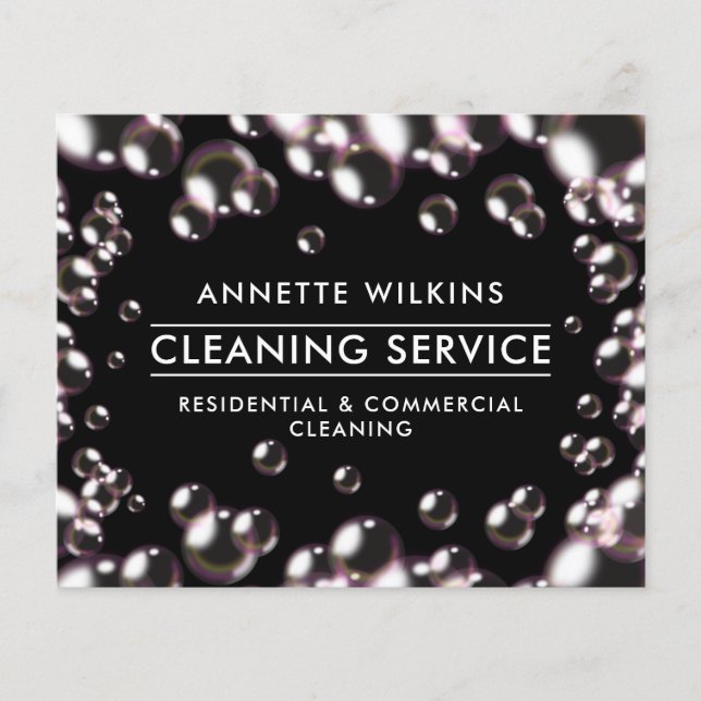 Prospectus 11,4 Cm X 14,2 Cm Motif bulles (Devant)