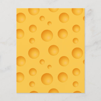 Prospectus 11,4 Cm X 14,2 Cm Motif de fromage jaune