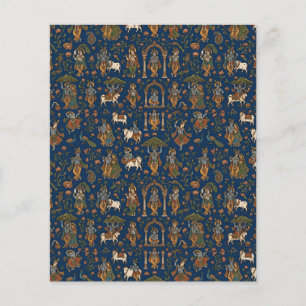 Prospectus 11,4 Cm X 14,2 Cm Motif Krishna