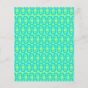 Prospectus 11,4 Cm X 14,2 Cm motif moderne et coloré