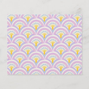 Prospectus 11,4 Cm X 14,2 Cm Motif Pastel en Coquille