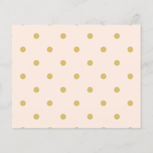 Prospectus 11,4 Cm X 14,2 Cm Motif Pois moderne Girl rose et or