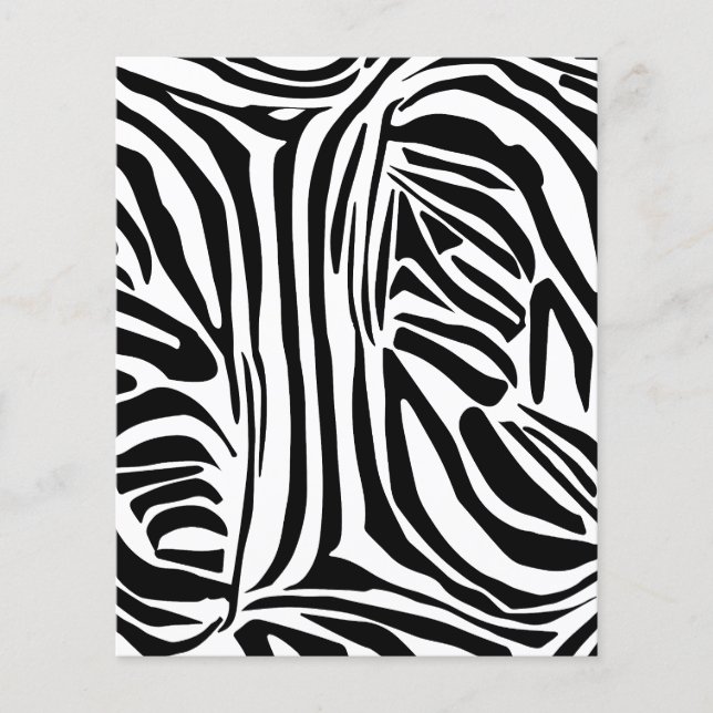 Prospectus 11,4 Cm X 14,2 Cm Motif zèbre (Devant)