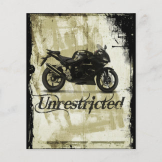 PROSPECTUS 11,4 CM X 14,2 CM MOTOCYCLE MOTOCYCLE DE GRUNGE NON RESTREINT GANG M