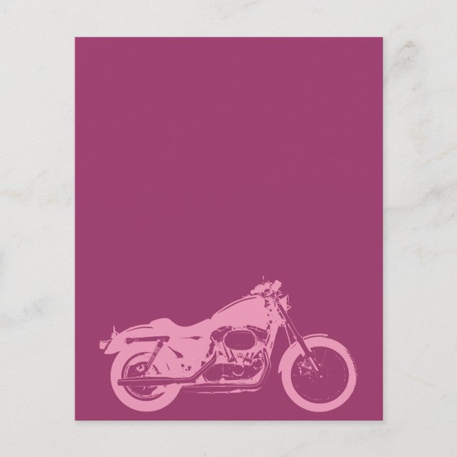 Prospectus 11,4 Cm X 14,2 Cm motocyclette-309413  moto moto rose moto (Devant)