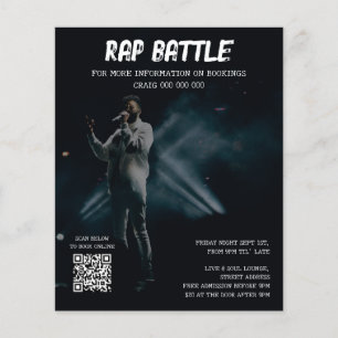 Prospectus 11,4 Cm X 14,2 Cm Musique Chanteur Musique Hip Hop Photo Promotionne