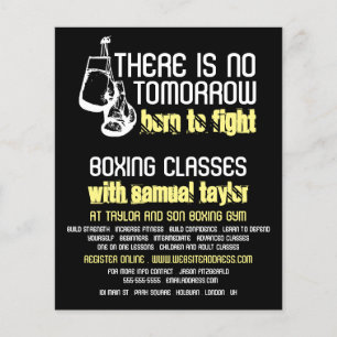 Prospectus 11,4 Cm X 14,2 Cm Né À Combattre, Club De Boxe, Boxe Trainer Advert