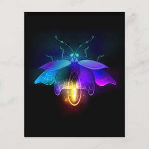 Prospectus 11,4 Cm X 14,2 Cm Neon Firefly sur noir