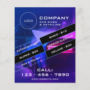 Prospectus 11,4 Cm X 14,2 Cm Nettoyage automobile moderne