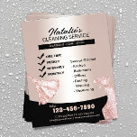 Prospectus 11,4 Cm X 14,2 Cm Nettoyage de la maison Service de ménage Rose mode<br><div class="desc">Service De Nettoyage À Domicile Flyers Or Rose Moderne.</div>