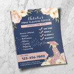 Prospectus 11,4 Cm X 14,2 Cm Nettoyage de la maison Service domestique Floral N<br><div class="desc">Nettoyage Maison Moderne Service de femme de ménage Élégant Flore Flyers.</div>