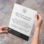 Prospectus 11,4 Cm X 14,2 Cm Nettoyer minimaliste personnalisé logo commercial<br><div class="desc">Ce flyer moderne et minimaliste répondrait parfaitement à vos besoins professionnels et promotionnels. Ajoutez facilement vos propres détails en cliquant sur l'option "personnaliser".</div>