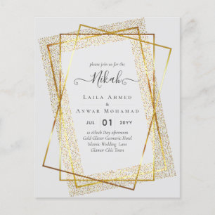Prospectus 11,4 Cm X 14,2 Cm NIKAH - Invitations BUDGÉTAIRES - Cadre Parties sc