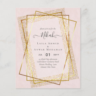 Prospectus 11,4 Cm X 14,2 Cm NIKAH - Invitations BUDGÉTAIRES - Cadre Parties sc