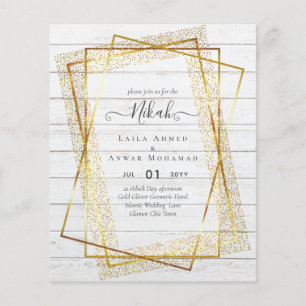Prospectus 11,4 Cm X 14,2 Cm NIKAH - Invitations BUDGÉTAIRES - Cadre Parties sc