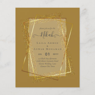 Prospectus 11,4 Cm X 14,2 Cm NIKAH - Invitations BUDGÉTAIRES - Cadre Parties sc