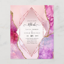 Nikah Wedding Invite AGATE GOLD PARTIES SCINTILLAN