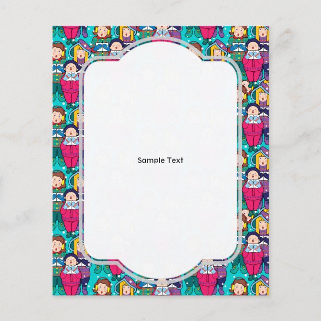 Prospectus 11,4 Cm X 14,2 Cm Noël Carols (Devant)