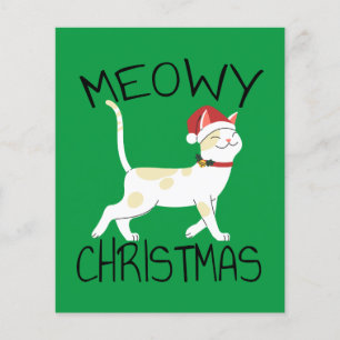 Prospectus 11,4 Cm X 14,2 Cm Noël Meowy - Noël drôle