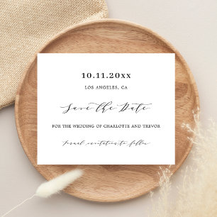 Prospectus 11,4 Cm X 14,2 Cm Noir blanc mariage budget moderne Enregistrer la d