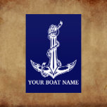 Prospectus 11,4 Cm X 14,2 Cm Nom du bateau de la corde d'Ancre nautique vintage<br><div class="desc">Vintage nautique Ancre corde Nom du bateau Conception pour les amateurs de bateau.</div>