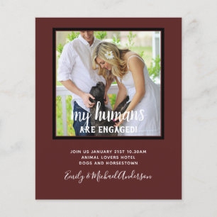 Prospectus 11,4 Cm X 14,2 Cm Nos Humains sont Fiancés PHOTO Mariage