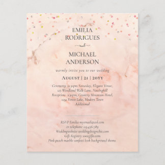 Prospectus 11,4 Cm X 14,2 Cm Notre Mariage Typographie Moderne INVITATION PLUSI