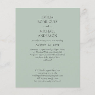Prospectus 11,4 Cm X 14,2 Cm Notre Mariage Typographie Moderne INVITATION PLUSI