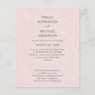 Prospectus 11,4 Cm X 14,2 Cm Notre Mariage Typographie Moderne INVITATION PLUSI