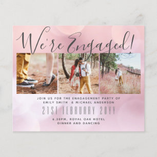 Prospectus 11,4 Cm X 14,2 Cm Nous sommes fiancés ! Invitations modernes avec co