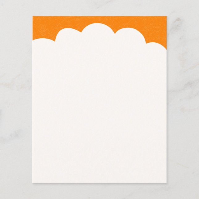 Prospectus 11,4 Cm X 14,2 Cm Nuages sommets - Orange (Devant)