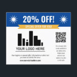Prospectus 11,4 Cm X 14,2 Cm Offre Spéciale Bleue Remise Votre Logo Et Code QR<br><div class="desc">Offre spéciale rabais flyer pour votre petite entreprise avec une bannière bleue en haut combiné avec une bannière jaune plus petite et des polices blanches en gras. Offre spéciale rabais flyer personnalisé avec votre logo,  code QR et texte personnalisé.</div>