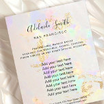 Prospectus 11,4 Cm X 14,2 Cm opal photo design<br><div class="desc">beauty salon professional makeup artist flyer</div>