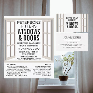Prospectus 11,4 Cm X 14,2 Cm Open Window Design, Window & Door Fitter Company