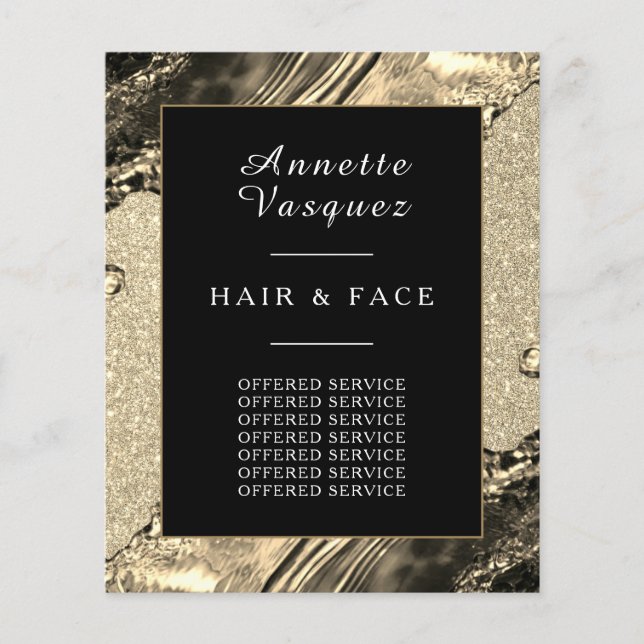 Prospectus 11,4 Cm X 14,2 Cm Or métallique liquide (Devant)