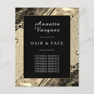 Prospectus 11,4 Cm X 14,2 Cm Or métallique liquide