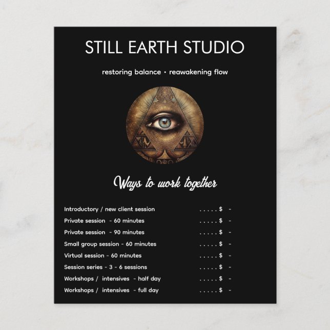 Prospectus 11,4 Cm X 14,2 Cm Oracle Interne | Conception Troisième Œil (Devant)