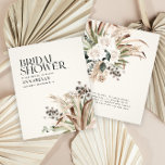 Prospectus 11,4 Cm X 14,2 Cm Pampas douche nuptiale herbe moderne terre cuite c<br><div class="desc">Douche nuptiale budget pampas herbe et eucalyptus moderne boho élégant design de fête. Terre cuite contemporaine,  vert sauge,  noir et beige naturel colorway.</div>