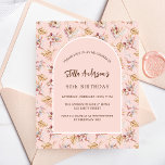 Prospectus 11,4 Cm X 14,2 Cm Pampas floral rose boho budget anniversaire invita<br><div class="desc">Veuillez noter que cette invitation est sur papier de prospectus et très mince. Les enveloppes ne sont pas incluses. Pour des invitations plus épaisses (même conception), veuillez visiter notre magasin. Un cadre en arc sur un motif de pampas herbe et fleurs roses et une croix dorée. Personnalisez et ajoutez un...</div>