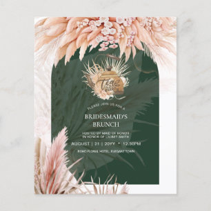 Prospectus 11,4 Cm X 14,2 Cm Pampas Grass THÉ Fête des mariées Déjeuner