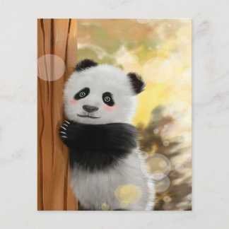 Prospectus 11,4 Cm X 14,2 Cm Panda de dessin couleur | Drôle cadeau mignon