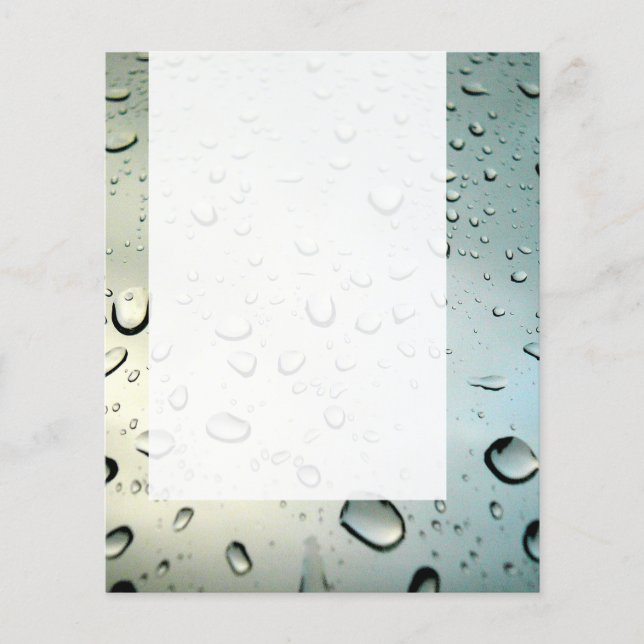 Prospectus 11,4 Cm X 14,2 Cm Panneau 017 - Pluie sur ma fenêtre (Devant)