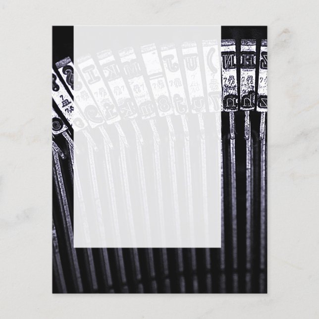 Prospectus 11,4 Cm X 14,2 Cm Panneau 023 - Machine à écrire (Devant)